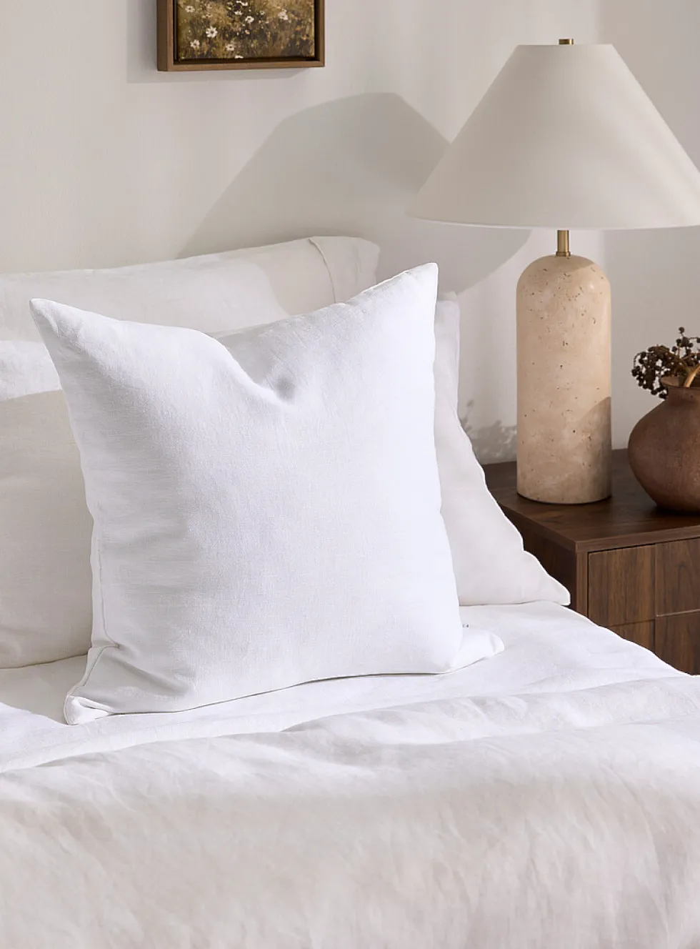 Solid pure linen removable-cover cushion