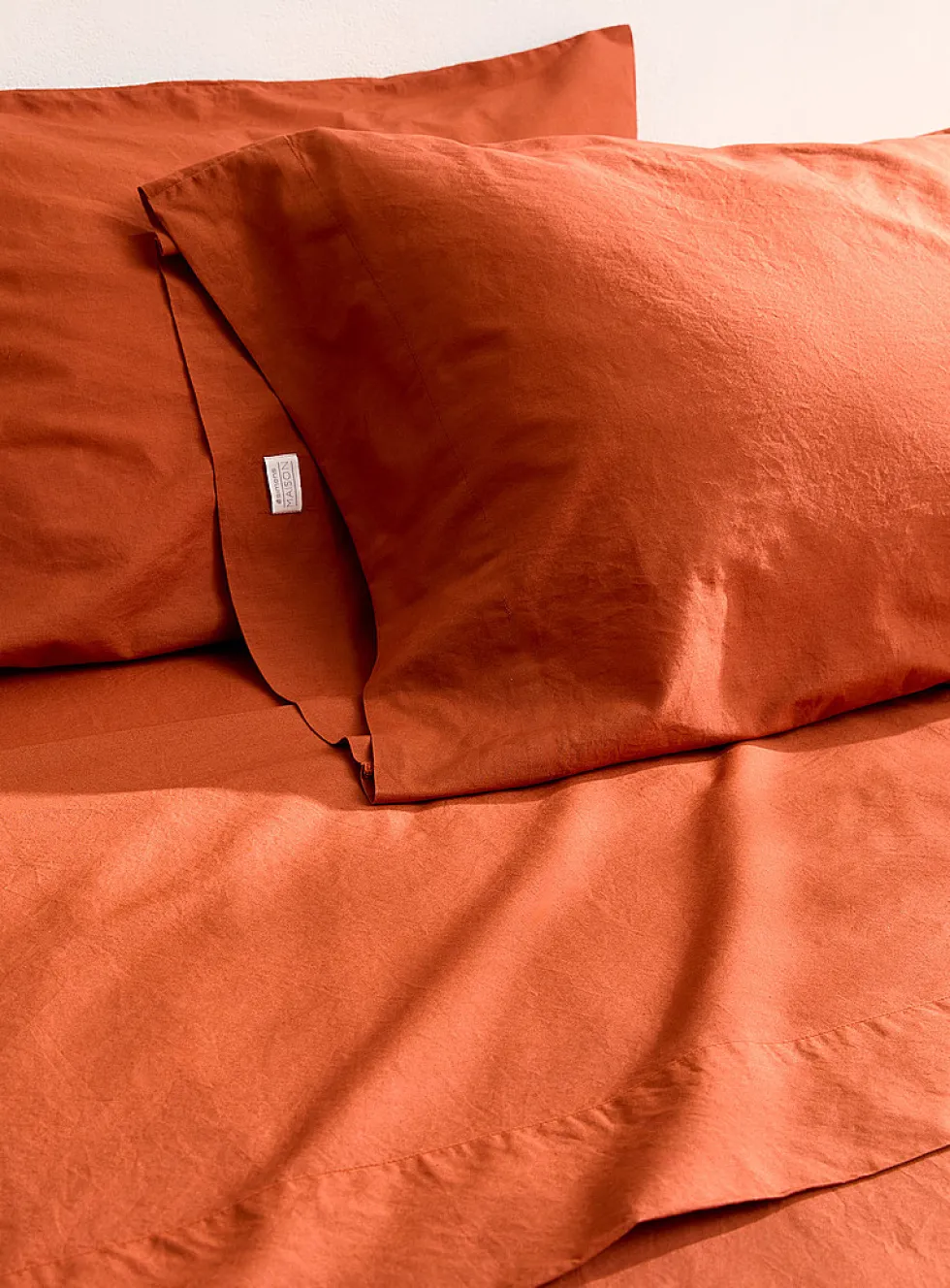 Solid pure organic cotton sheet set