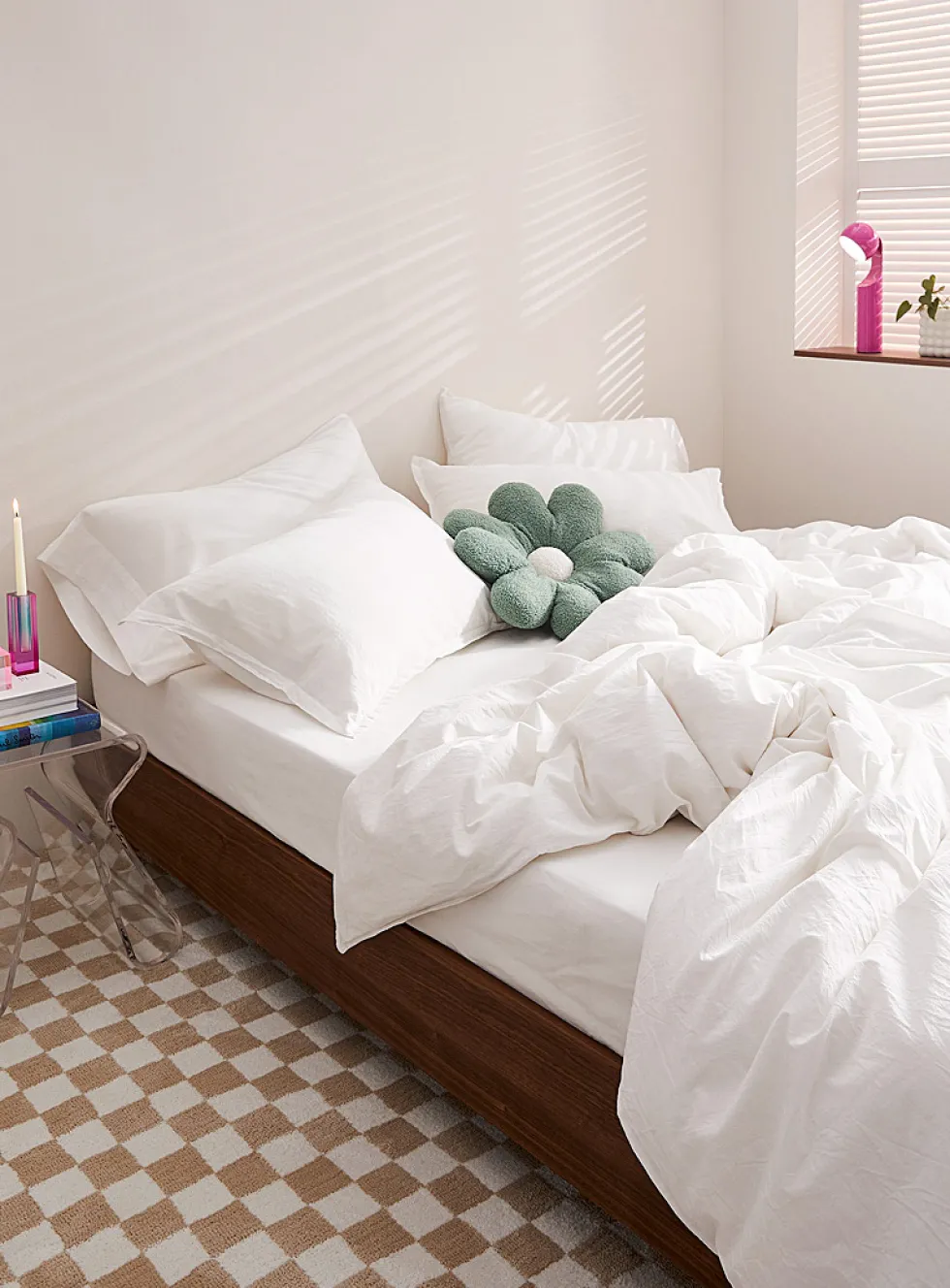 Solid pure organic cotton duvet cover set