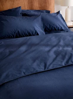 Solid pure organic cotton duvet cover set