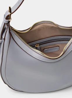 Solid rounded hobo bag