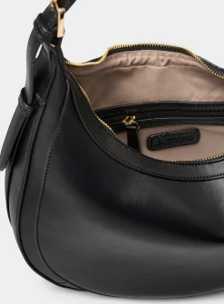 Solid rounded hobo bag