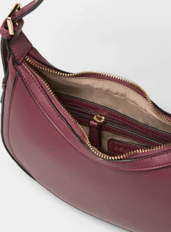 Solid small rounded shoulder bag