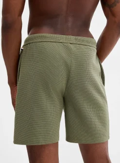 Solid waffle pyjama short