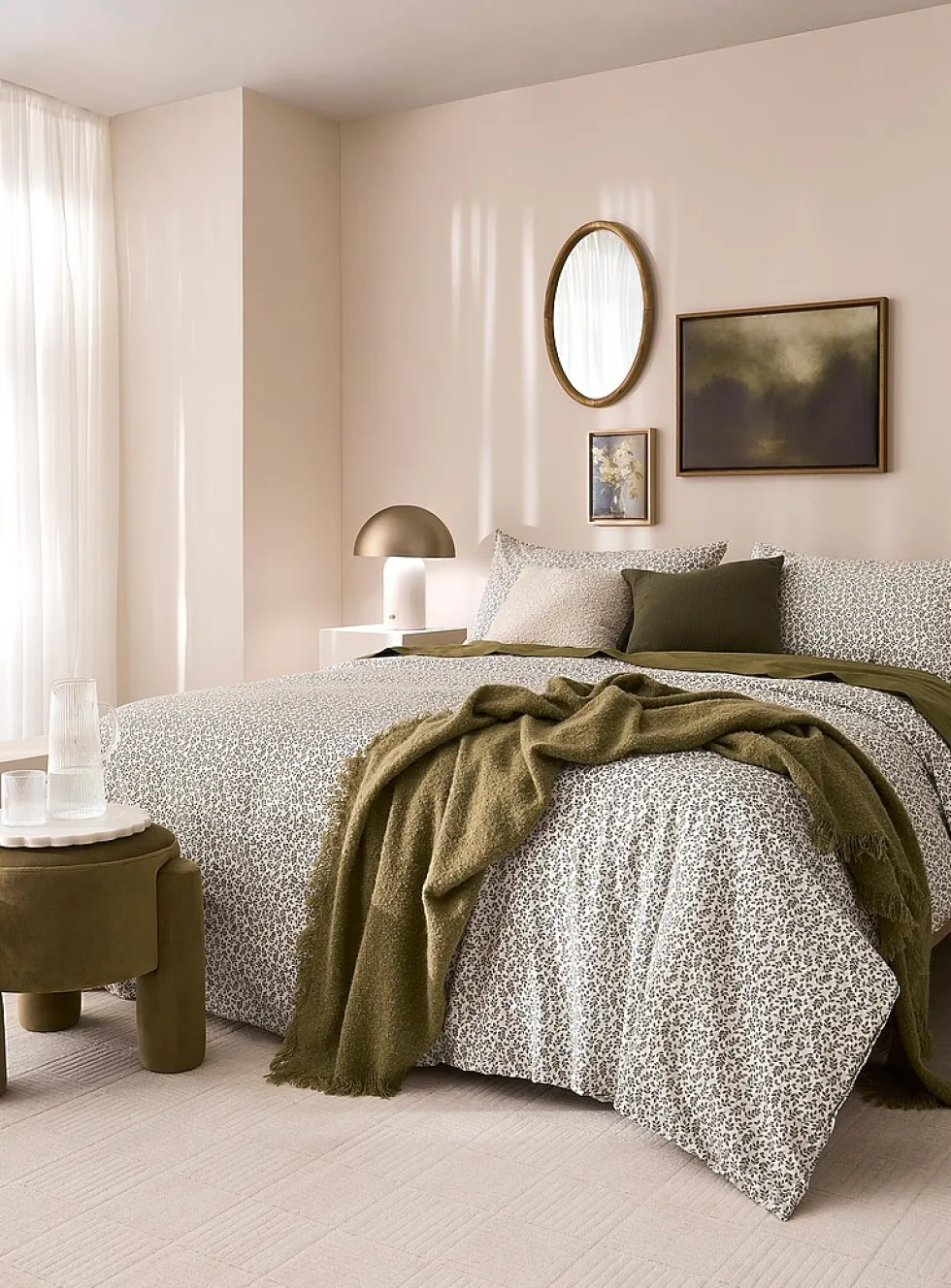 Soothing foliage duvet cover set