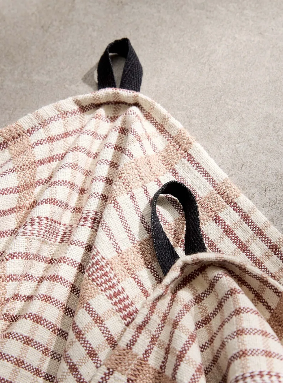Sophisticated plaid tea towels