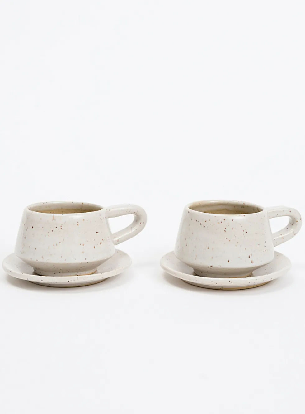 Speckled stoneware espresso cup set