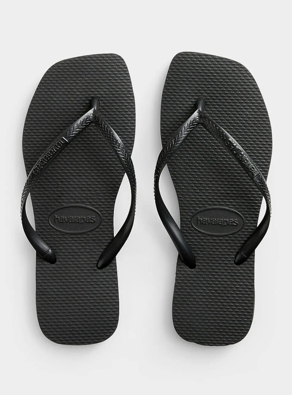 Square-toe flip-flops