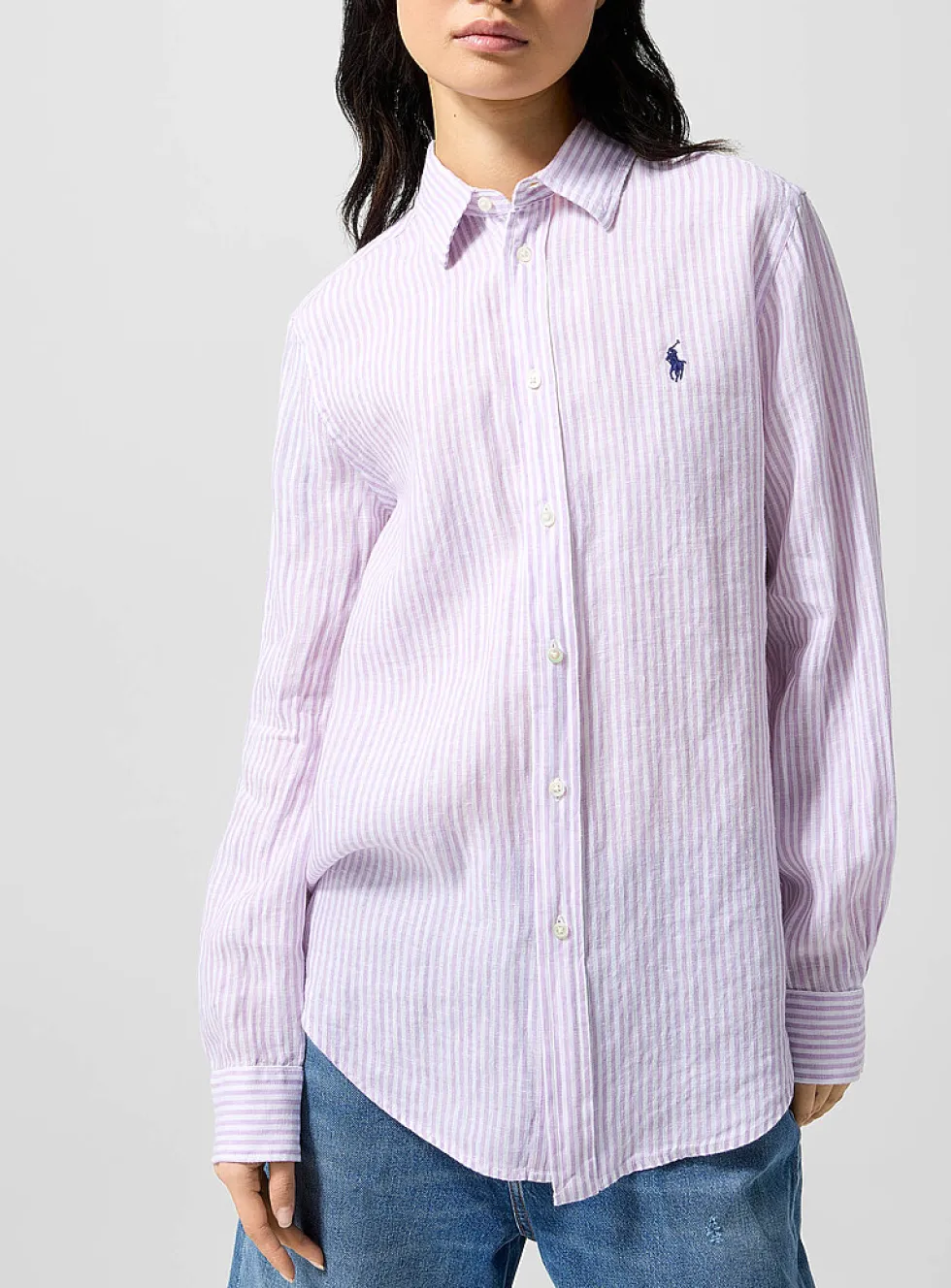 Stiped pure linen shirt