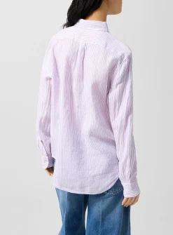 Stiped pure linen shirt