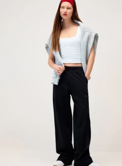 Straight-leg fleece pant