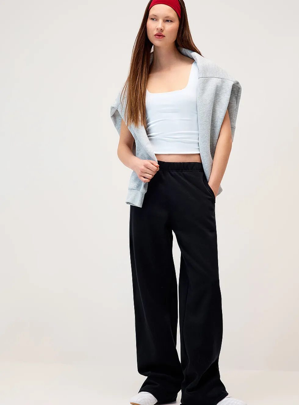 Straight-leg fleece pant