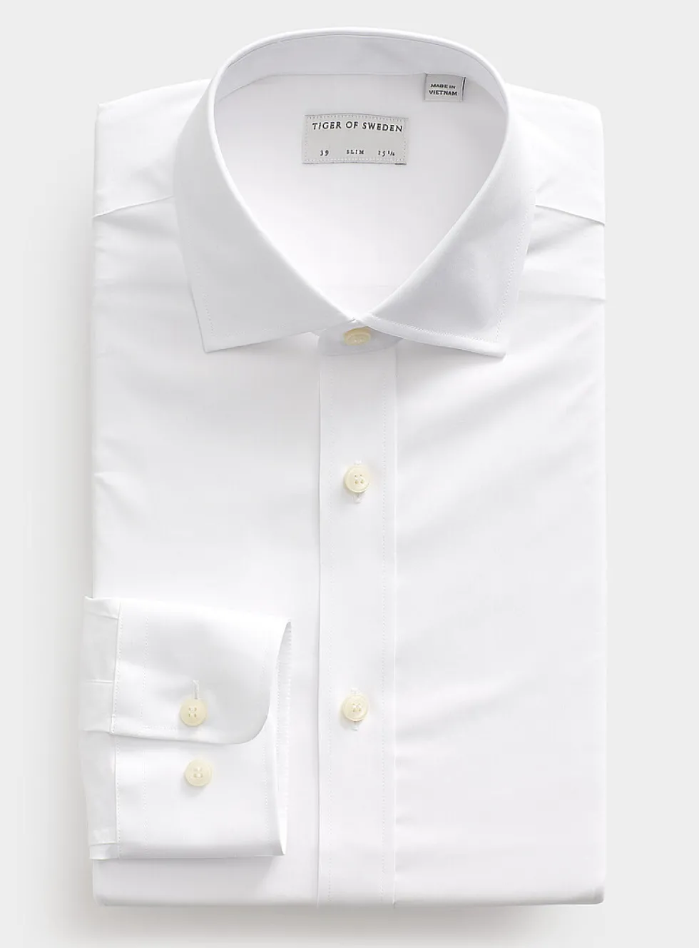 Stretch twill solid shirt