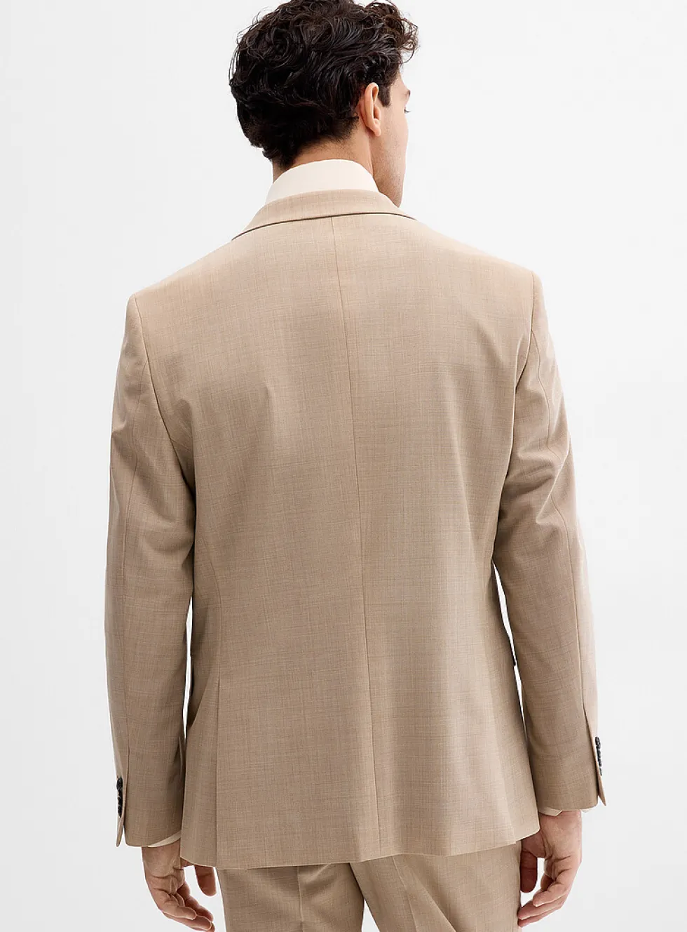 Stretch wool and polyester jacket