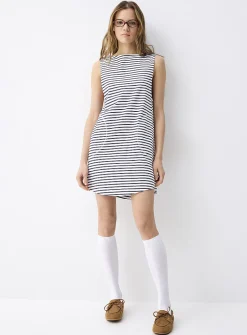 Striped jersey dress