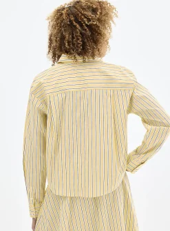 Striped lightweight poplin shirt