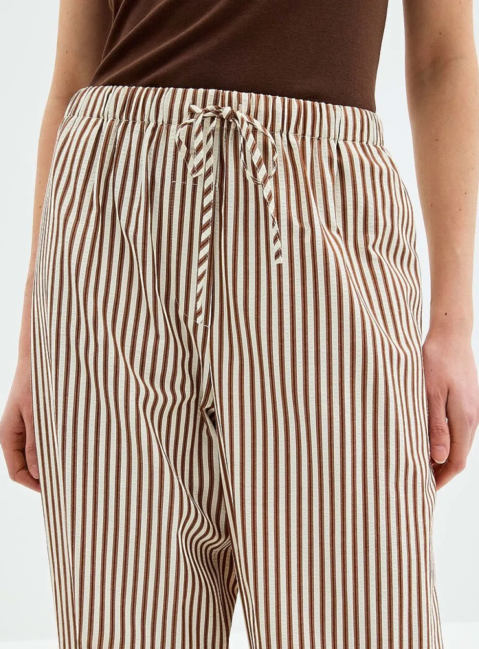 Striped seersucker pant