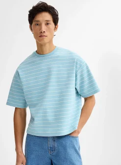 Striped thick jersey T-shirt