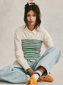 Striped tube top
