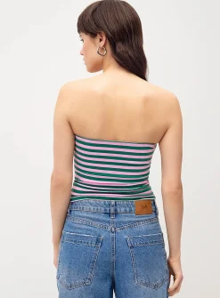 Striped tube top