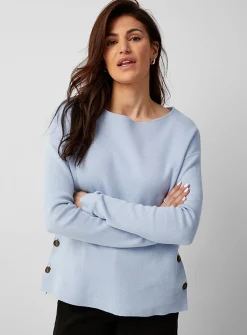 Structured boat-neck sweater