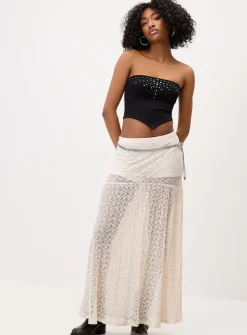 Studded triangular tube top