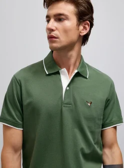 Summer embroidery piqué polo