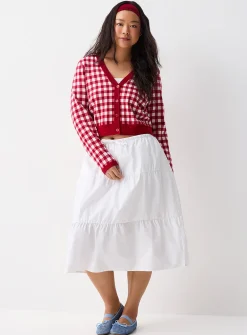 Summer pattern jacquard cardigan