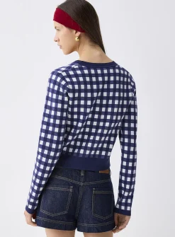 Summer pattern jacquard cardigan