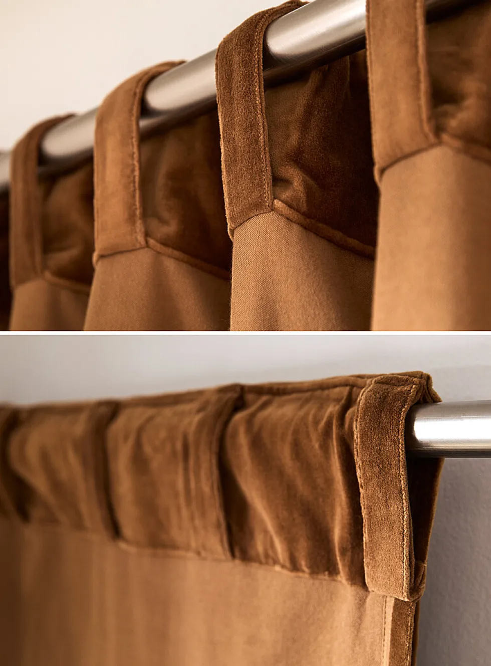 Sumptuous velvet fringed valance curtain