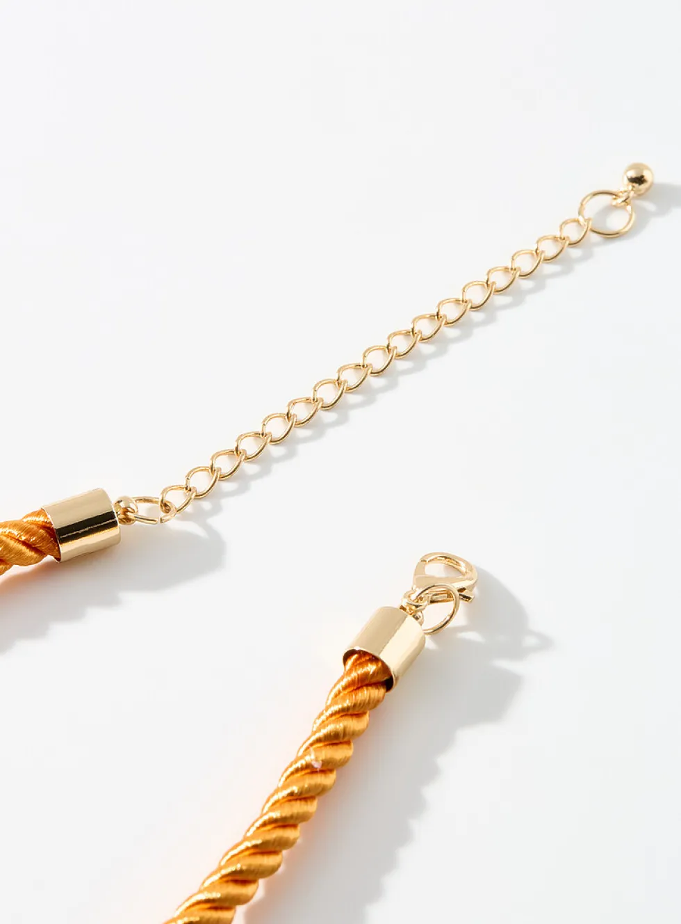 Sun orange cord necklace