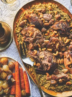Syrian recipe book and essential ingredients