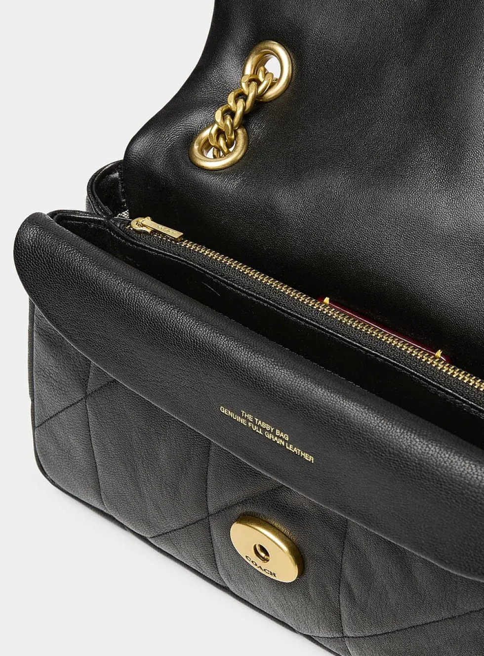 Tabby black quilted leather crossbody bag