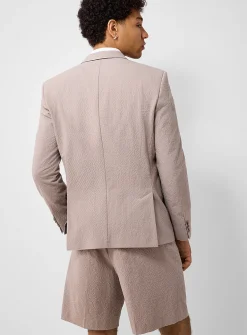 Taupe seersucker jacket