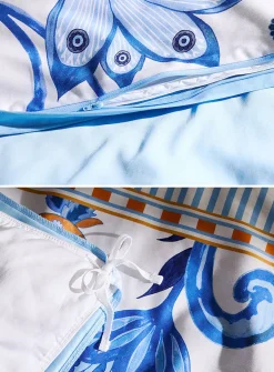 Taya blue flowers duvet cover set