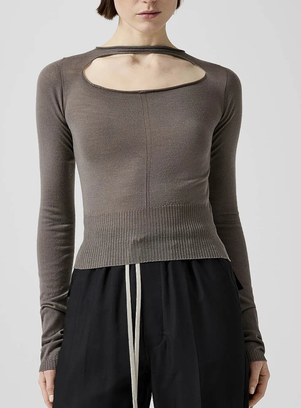 Temple pure virgin wool openwork sweater