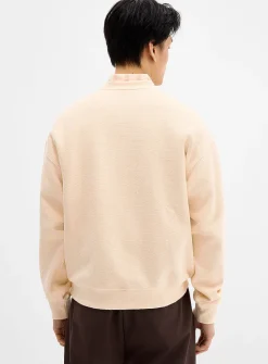 Terry-like textured sweatshirt
