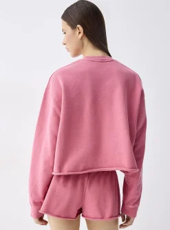 Terry-lined fleece mini short