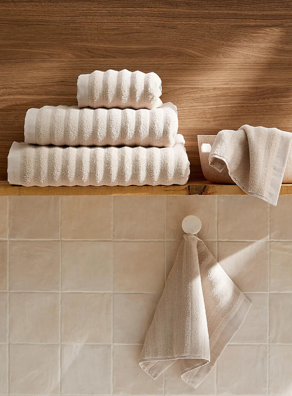 Textured cotton towels