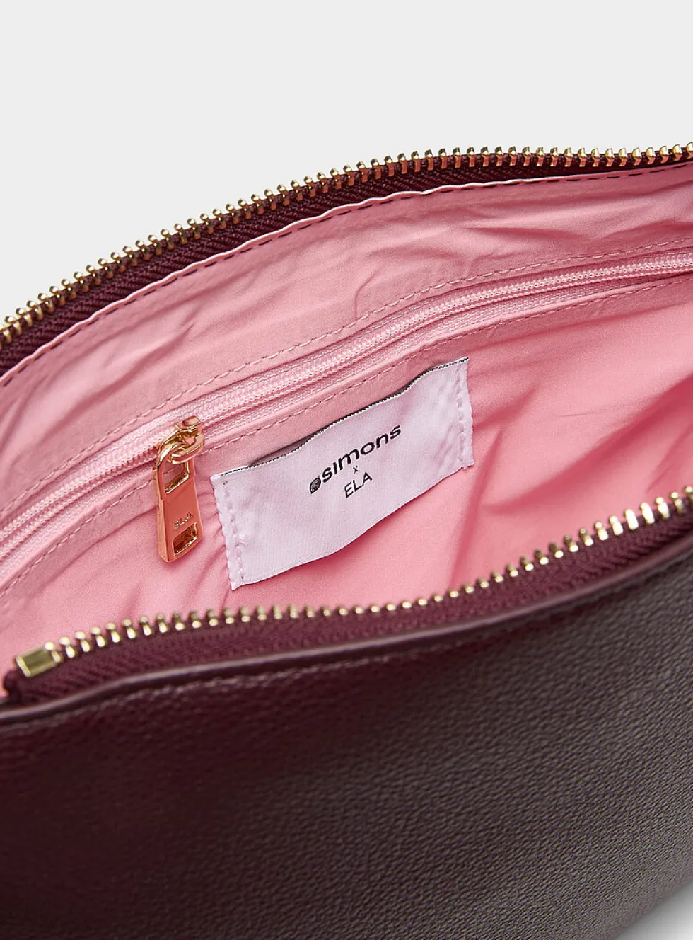 Textured half-moon crossbody bag