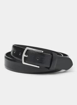 Textured leather belt
