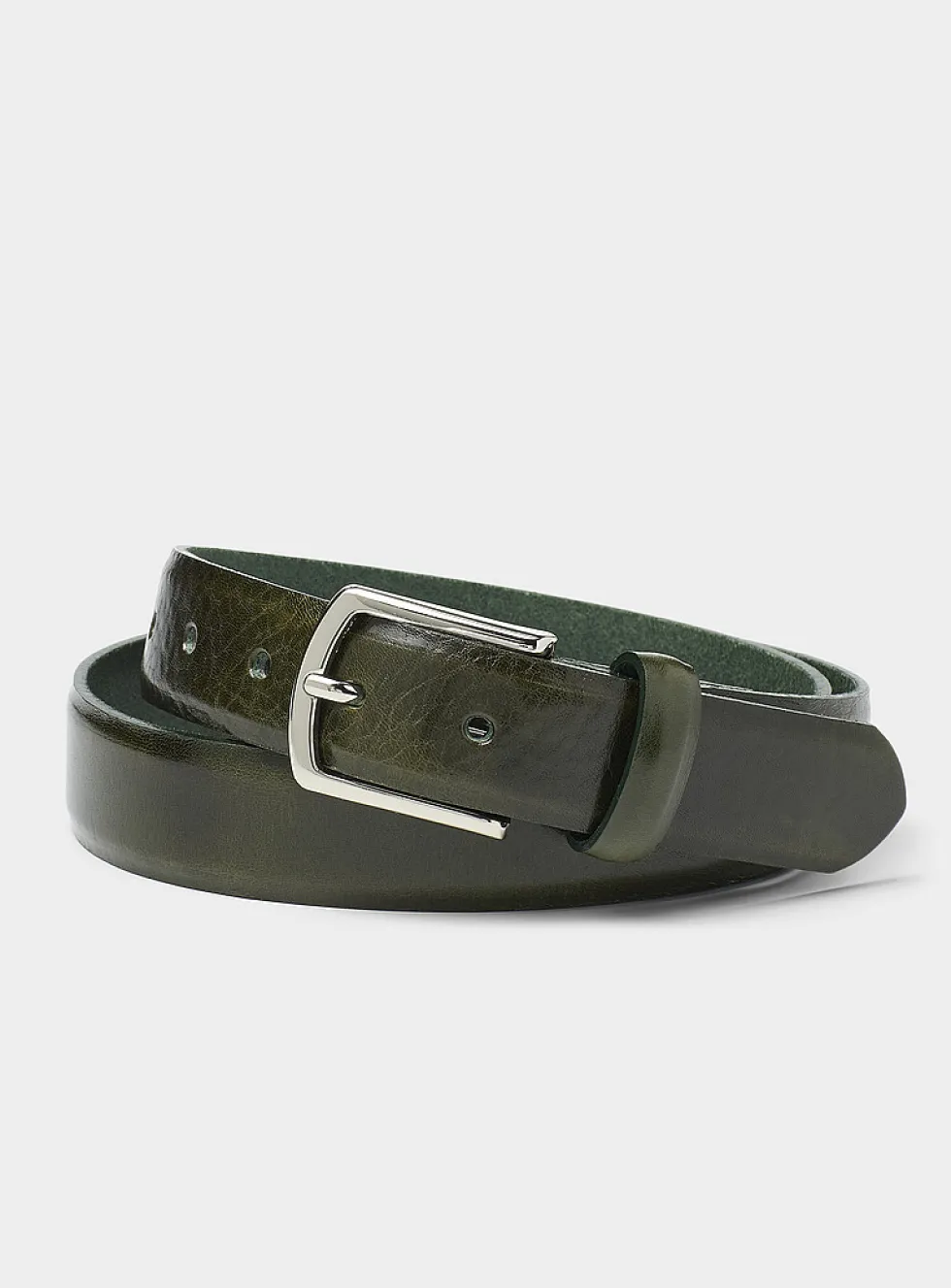 Textured leather belt