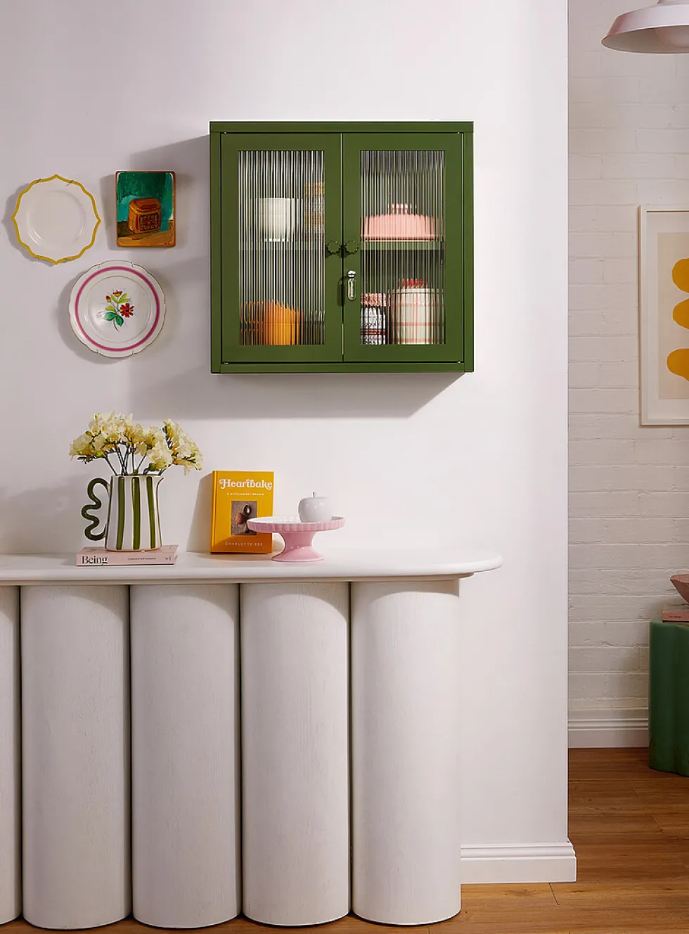 The Kit glass door metallic wall cabinet