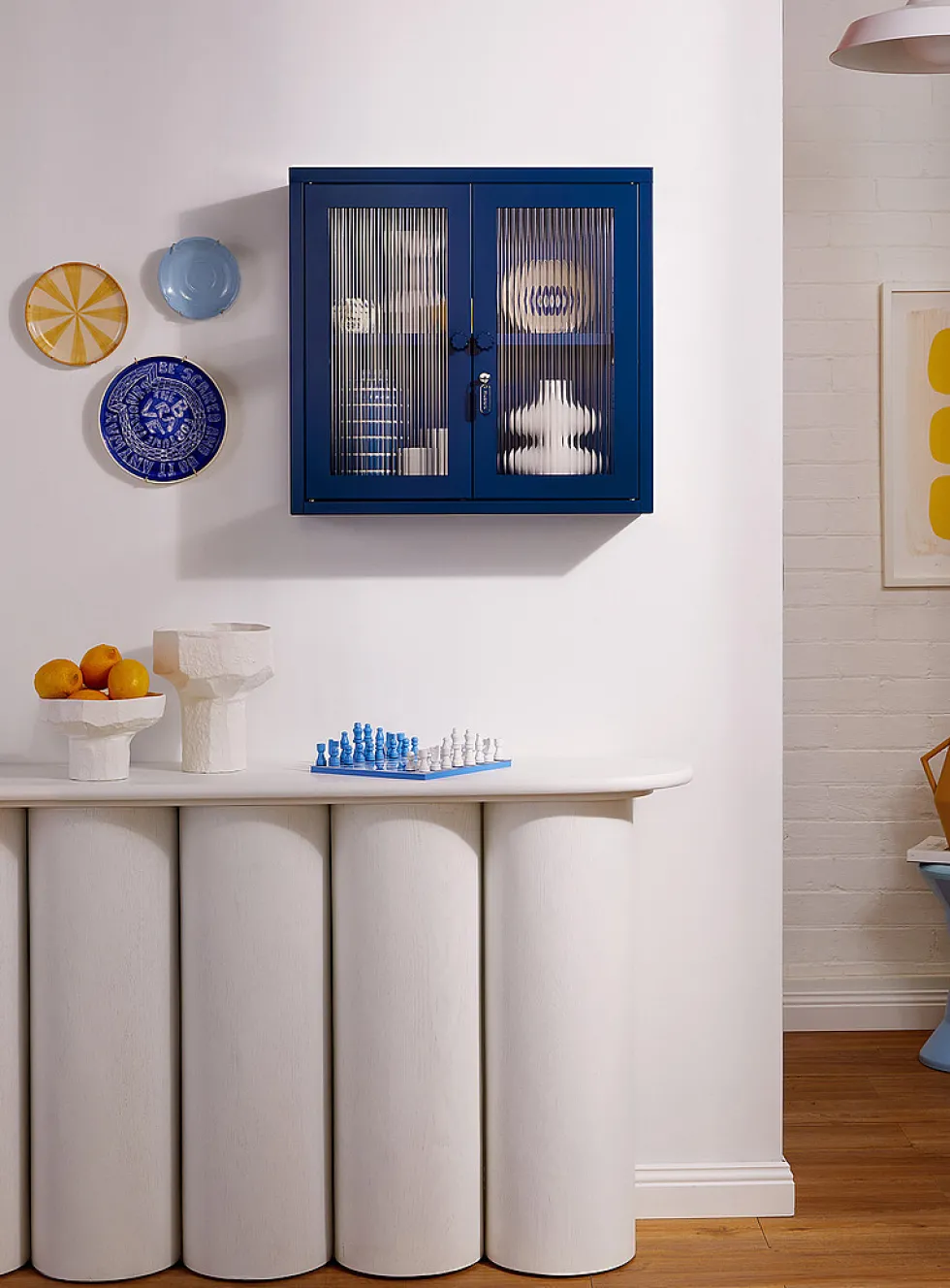 The Kit glass door metallic wall cabinet