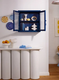 The Kit glass door metallic wall cabinet