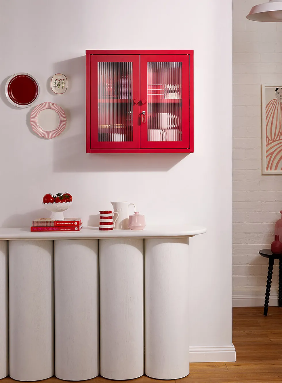 The Kit glass door metallic wall cabinet