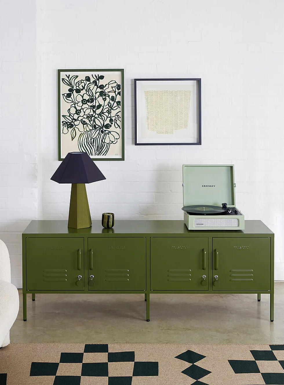 The Standard storage units metallic TV unit
