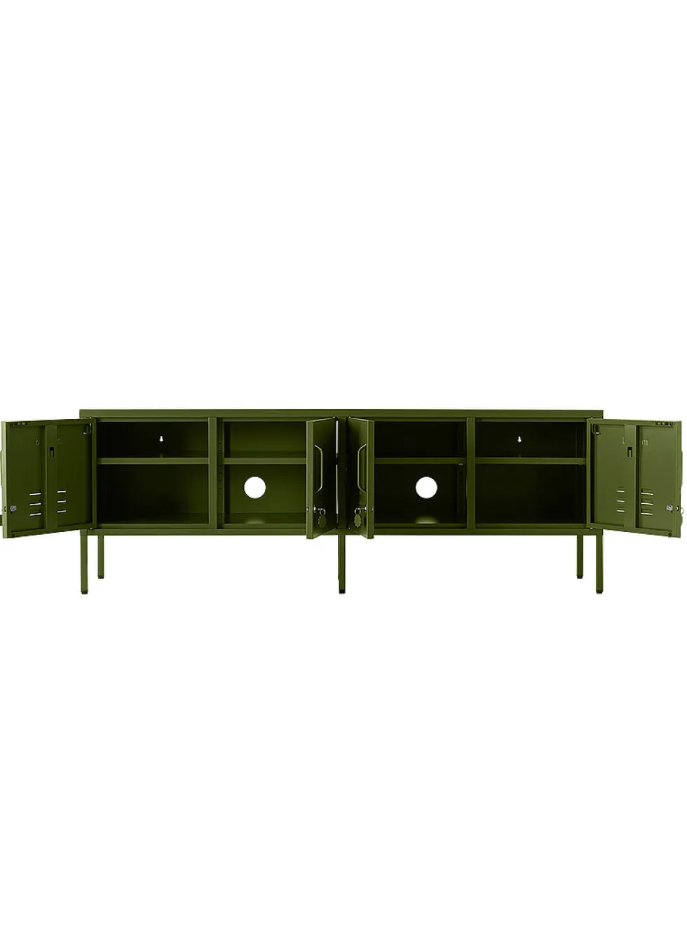 The Standard storage units metallic TV unit