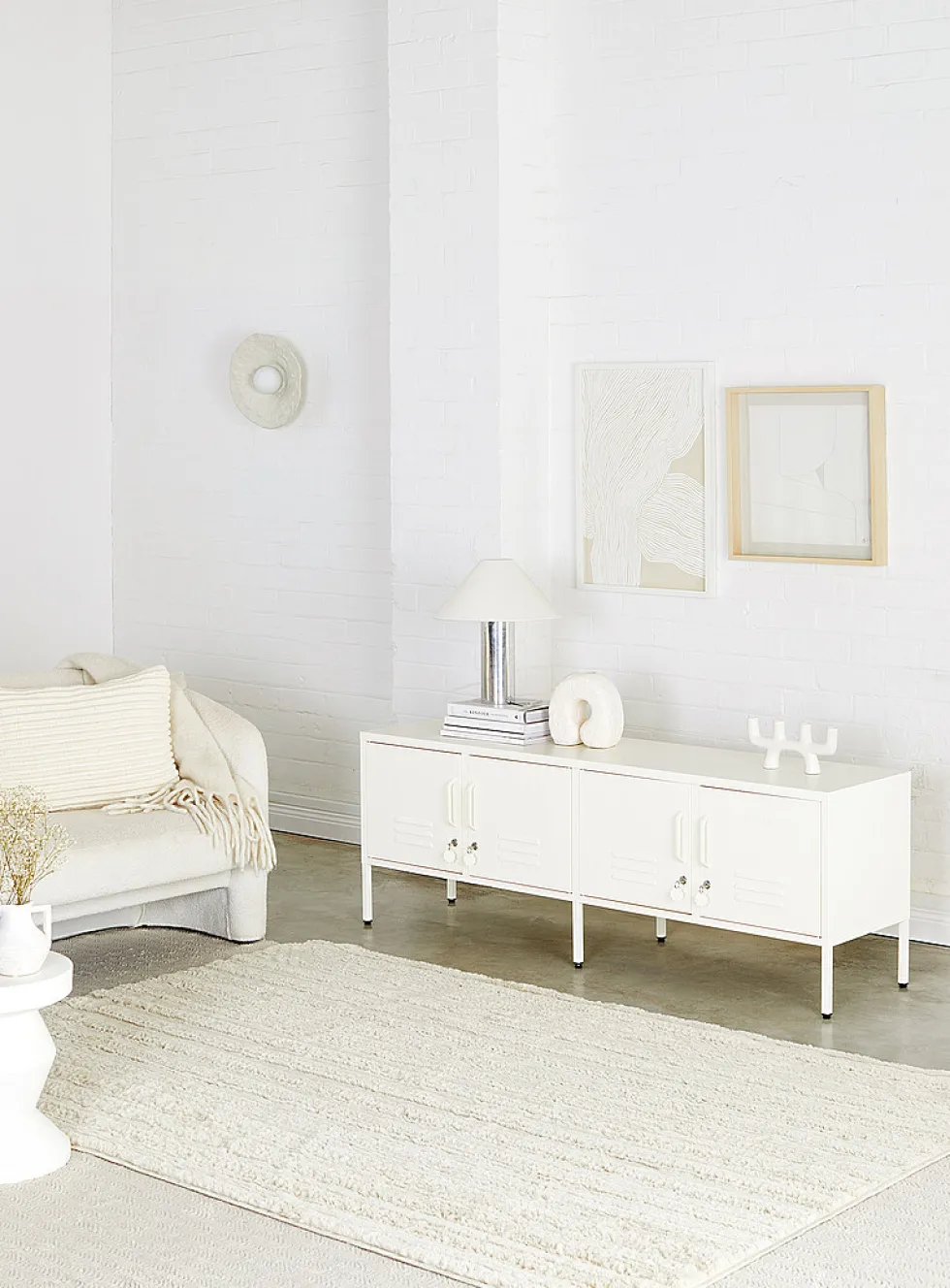 The Standard storage units metallic TV unit