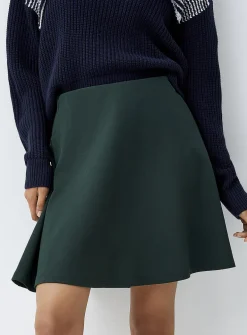 Thick jersey skater miniskirt